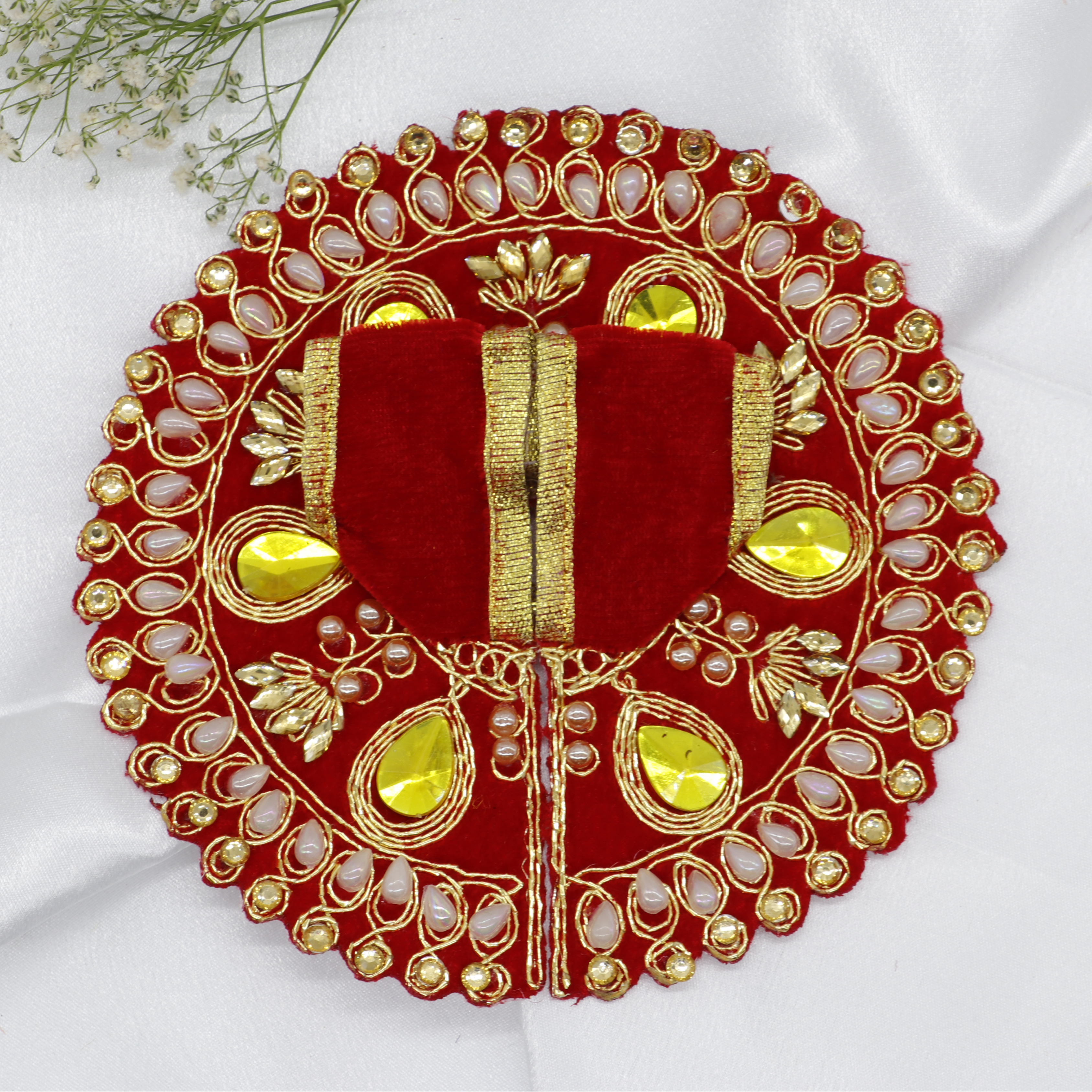 Jhalar Chakra Diamond Work Laddu Gopal Dress