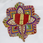 Moti Mandal Design Net Fabric Laddu Gopal Dress