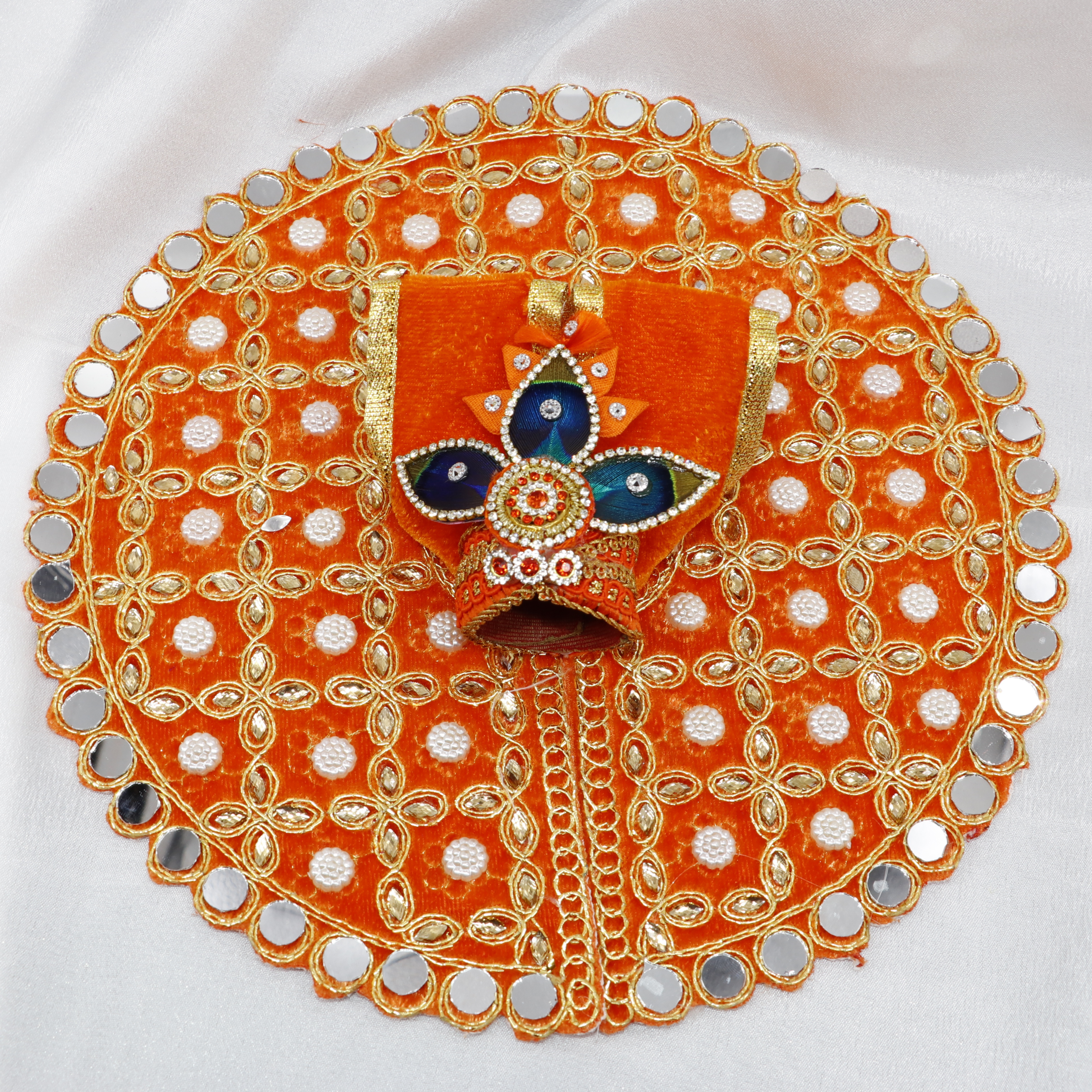 Makhamali Moti Laddu Gopal Dress With Mukut