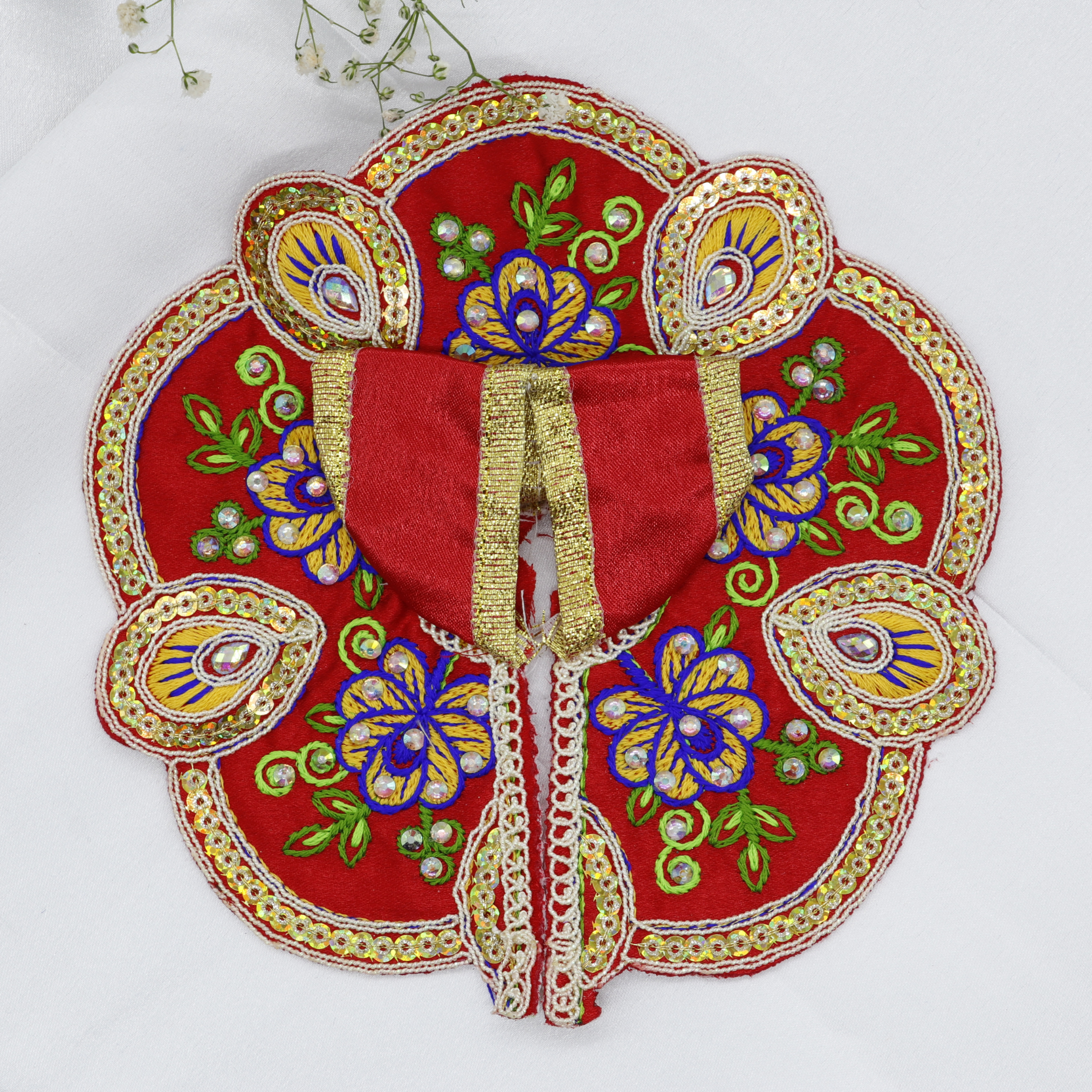 Mayur Rangat Embroidery Laddu Gopal Dress