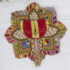 Moti Mandal Design Net Fabric Laddu Gopal Dress