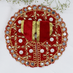 Makhmali Moti Mirror Work Laddu Gopal Dress