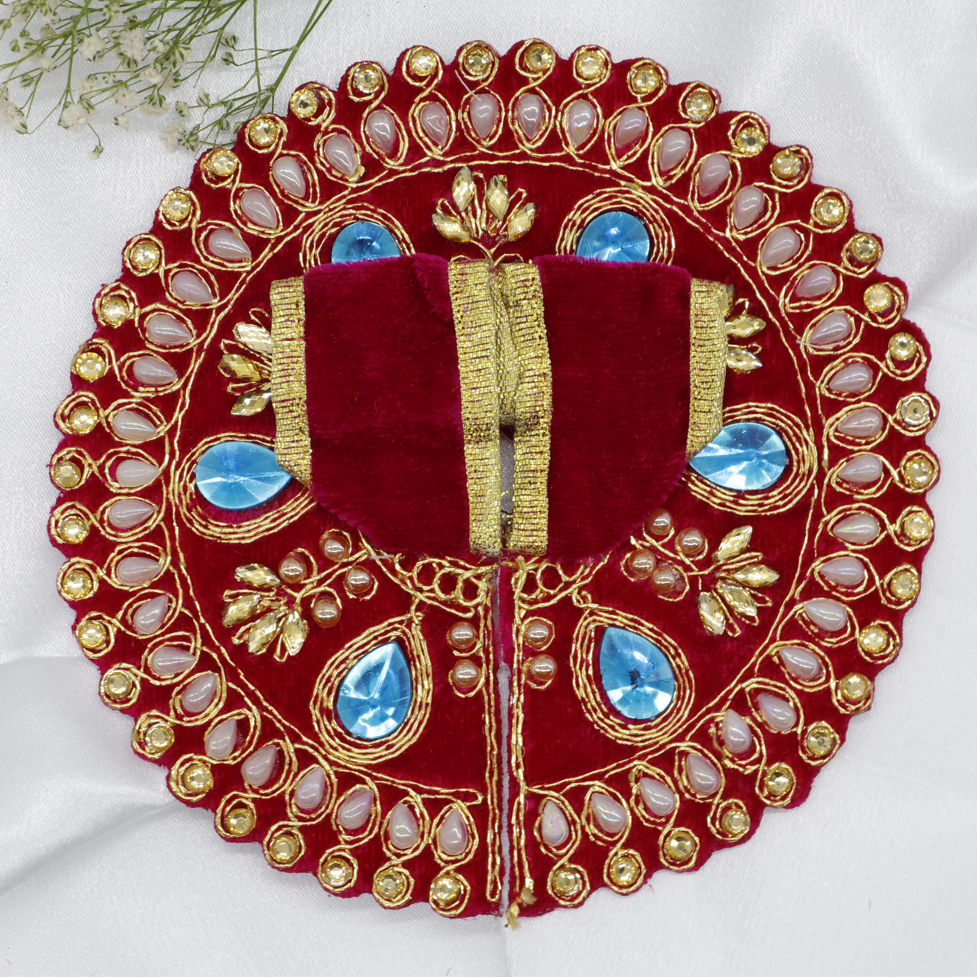 Jhalar Chakra Diamond Work Laddu Gopal Dress