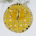 Makhmali Moti Mirror Work Laddu Gopal Dress