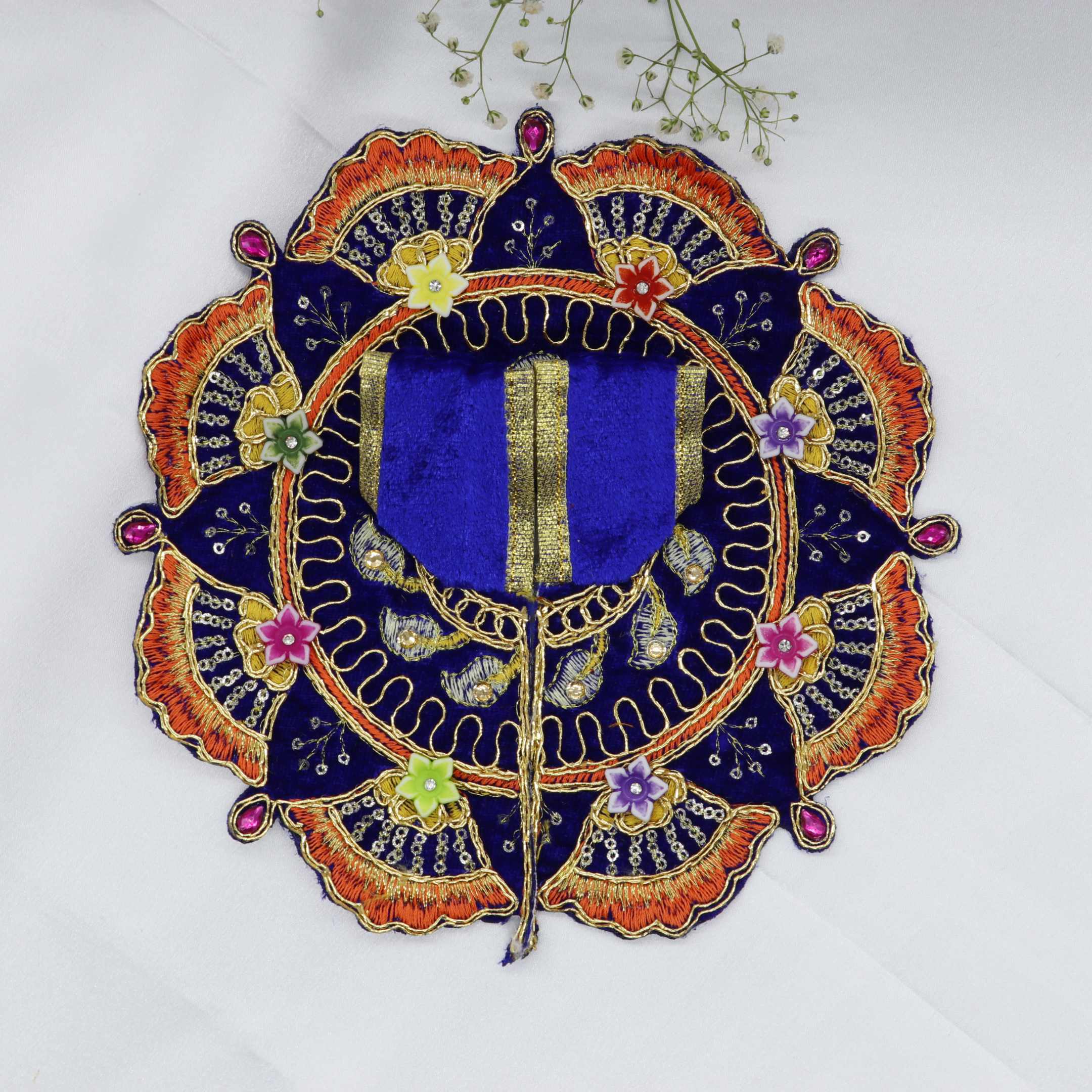 Phool Patti Zari Work Laddu Gopal Dress