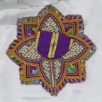 Moti Mandal Design Net Fabric Laddu Gopal Dress