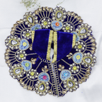 હીરા મોતી વેલ્વેટ બેઝ લાડુ ગોપાલ ડ્રેસ