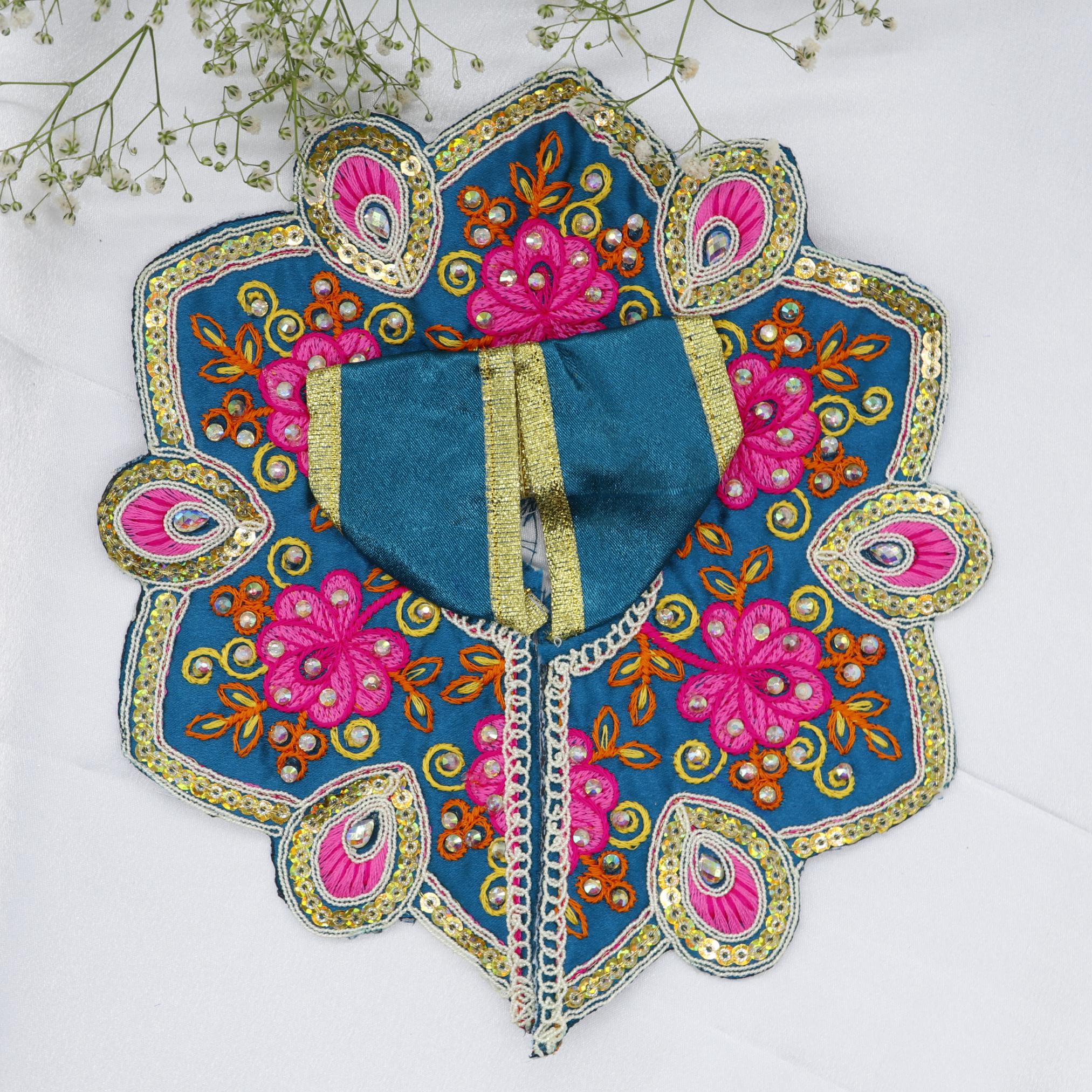 Mayur Rangat Embroidery Laddu Gopal Dress