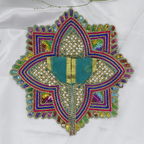 Moti Mandal Design Net Fabric Laddu Gopal Dress