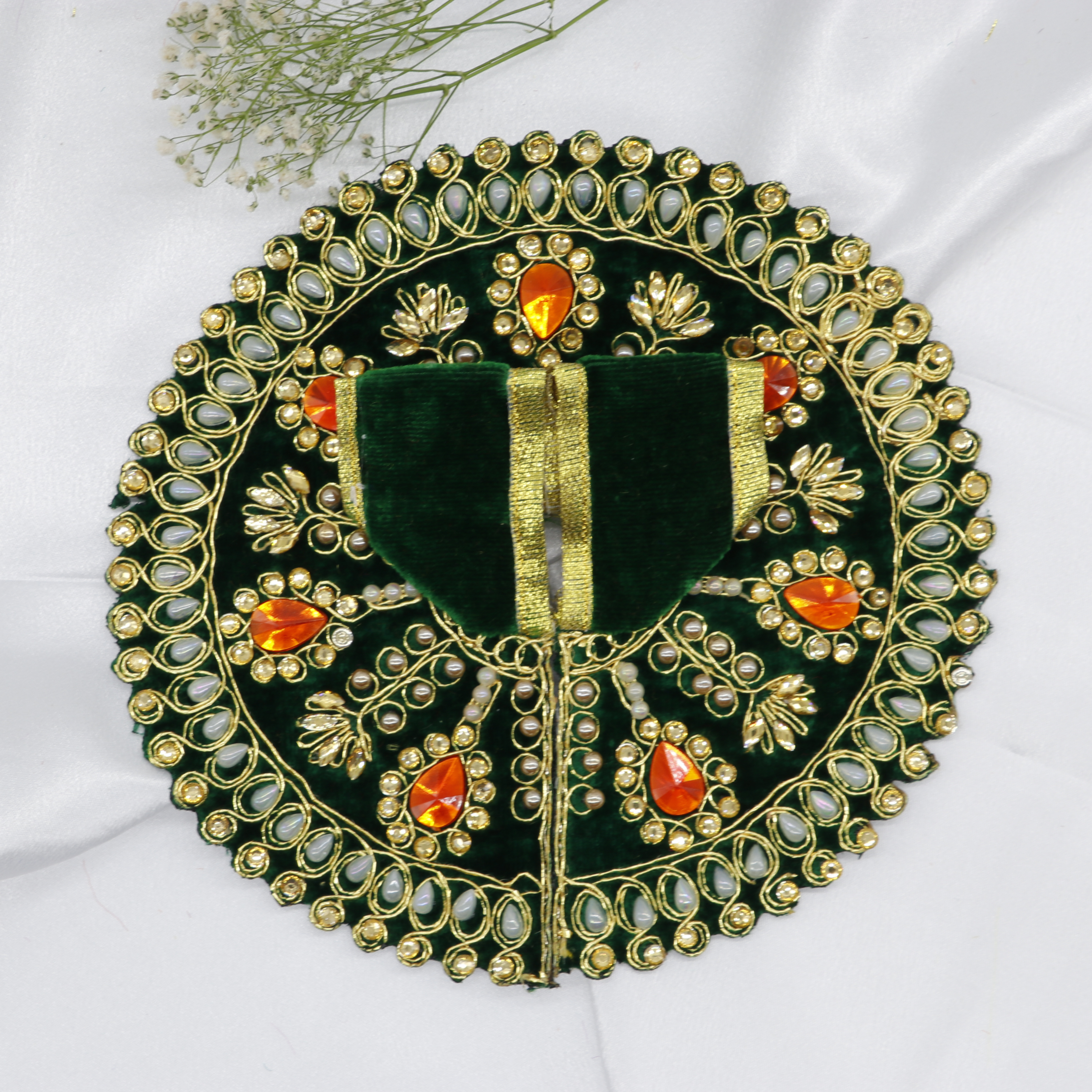 Jhalar Chakra Diamond Work Laddu Gopal Dress