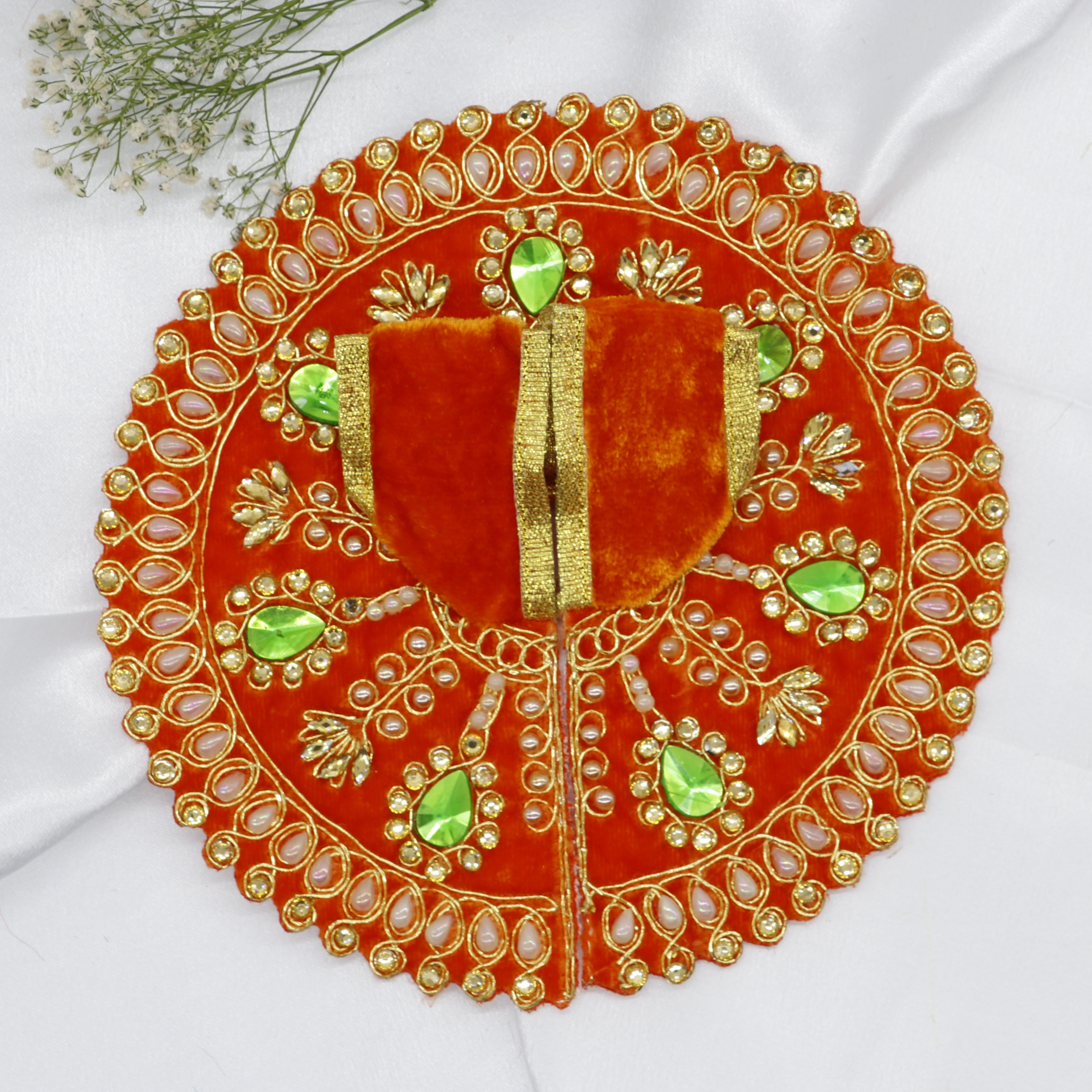 Jhalar Chakra Diamond Work Laddu Gopal Dress