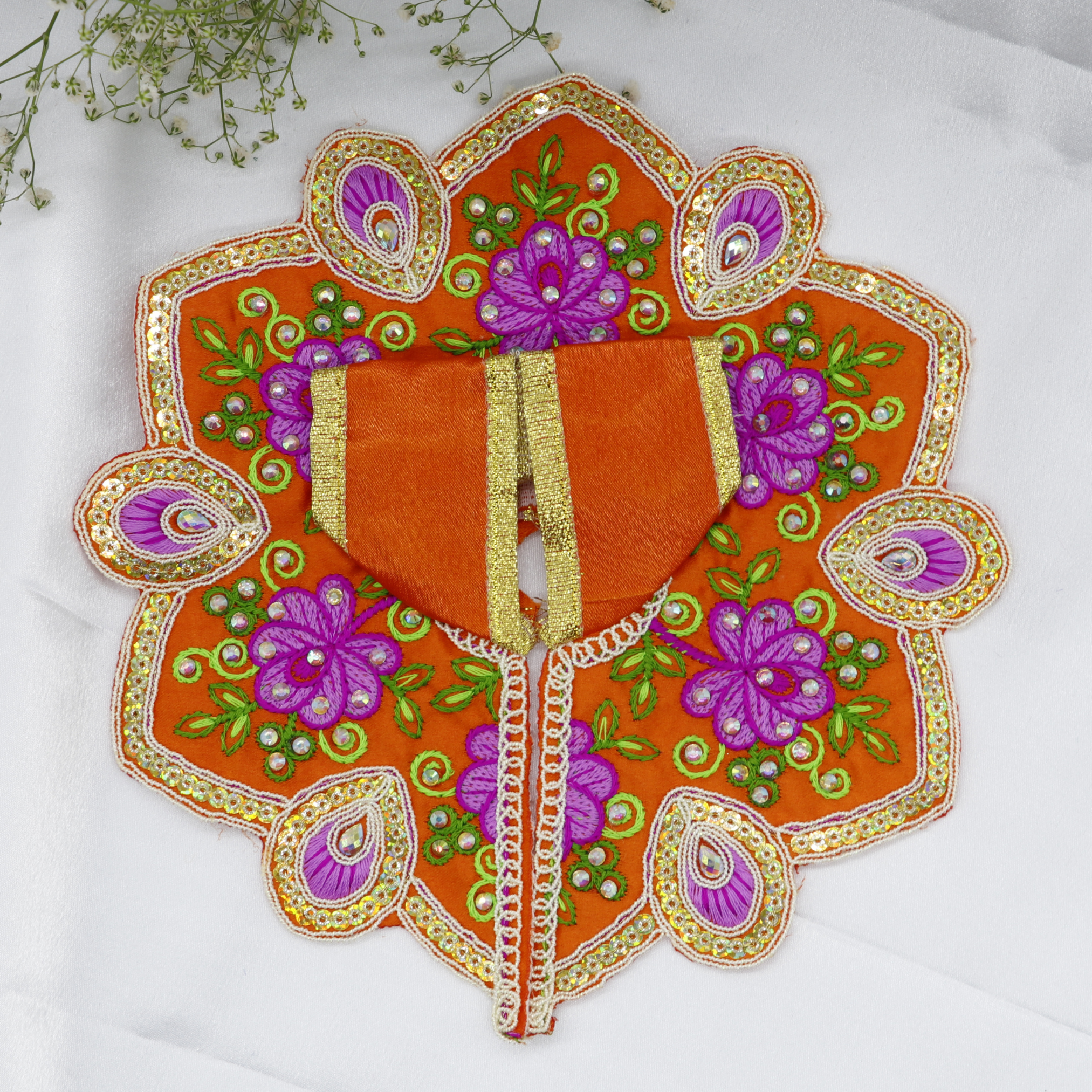 Mayur Rangat Embroidery Laddu Gopal Dress