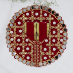 Makhmali Moti Mirror Work Laddu Gopal Dress