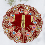 હીરા મોતી વેલ્વેટ બેઝ લાડુ ગોપાલ ડ્રેસ