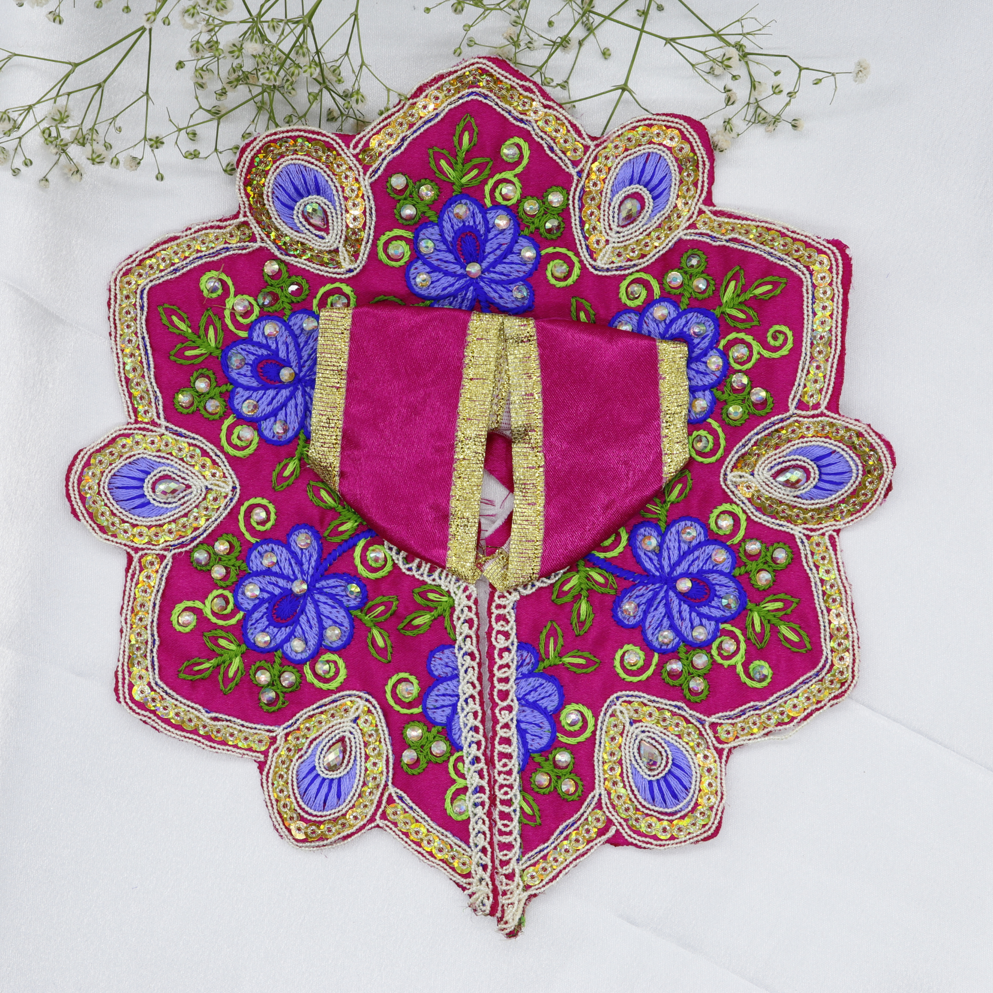 Mayur Rangat Embroidery Laddu Gopal Dress