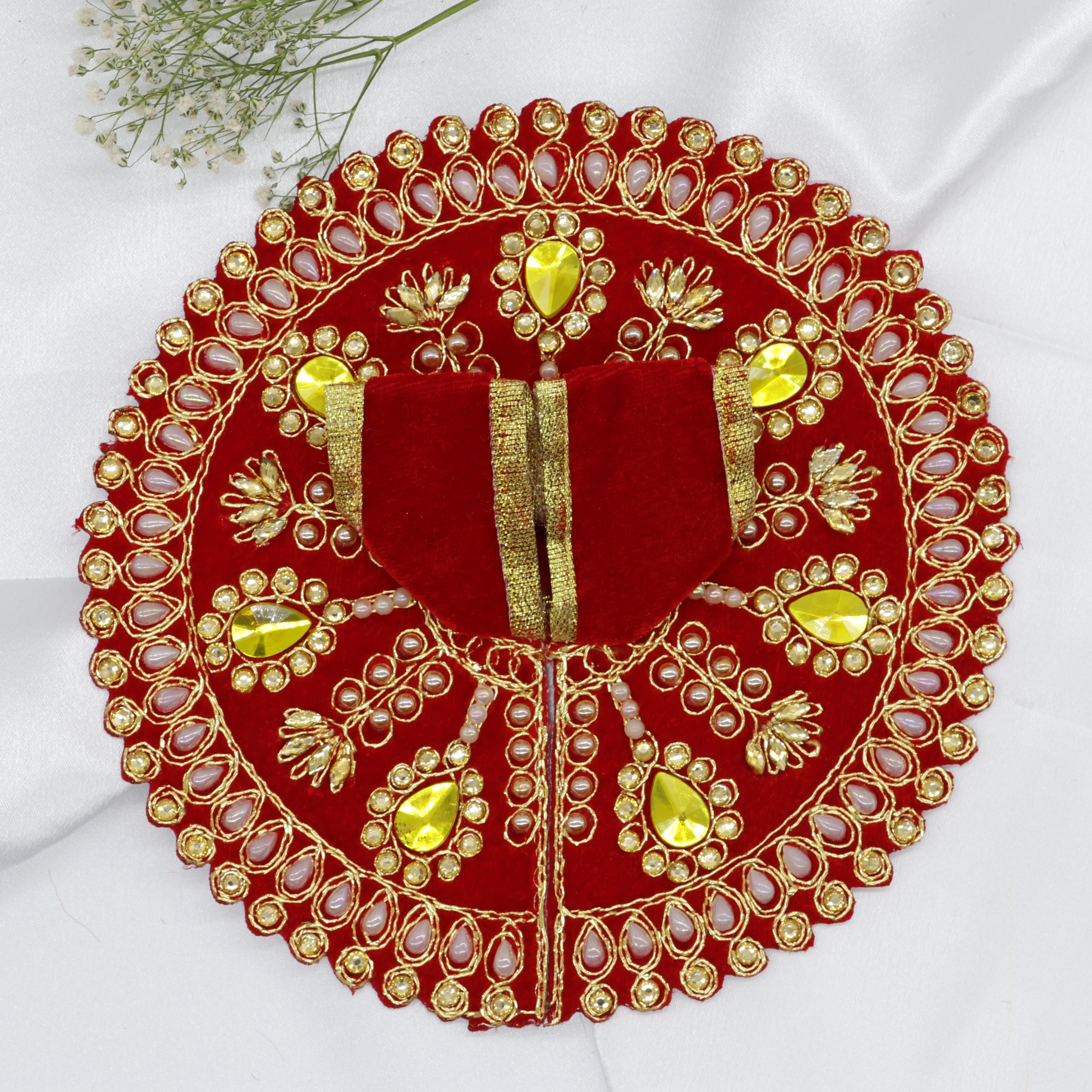 Jhalar Chakra Diamond Work Laddu Gopal Dress