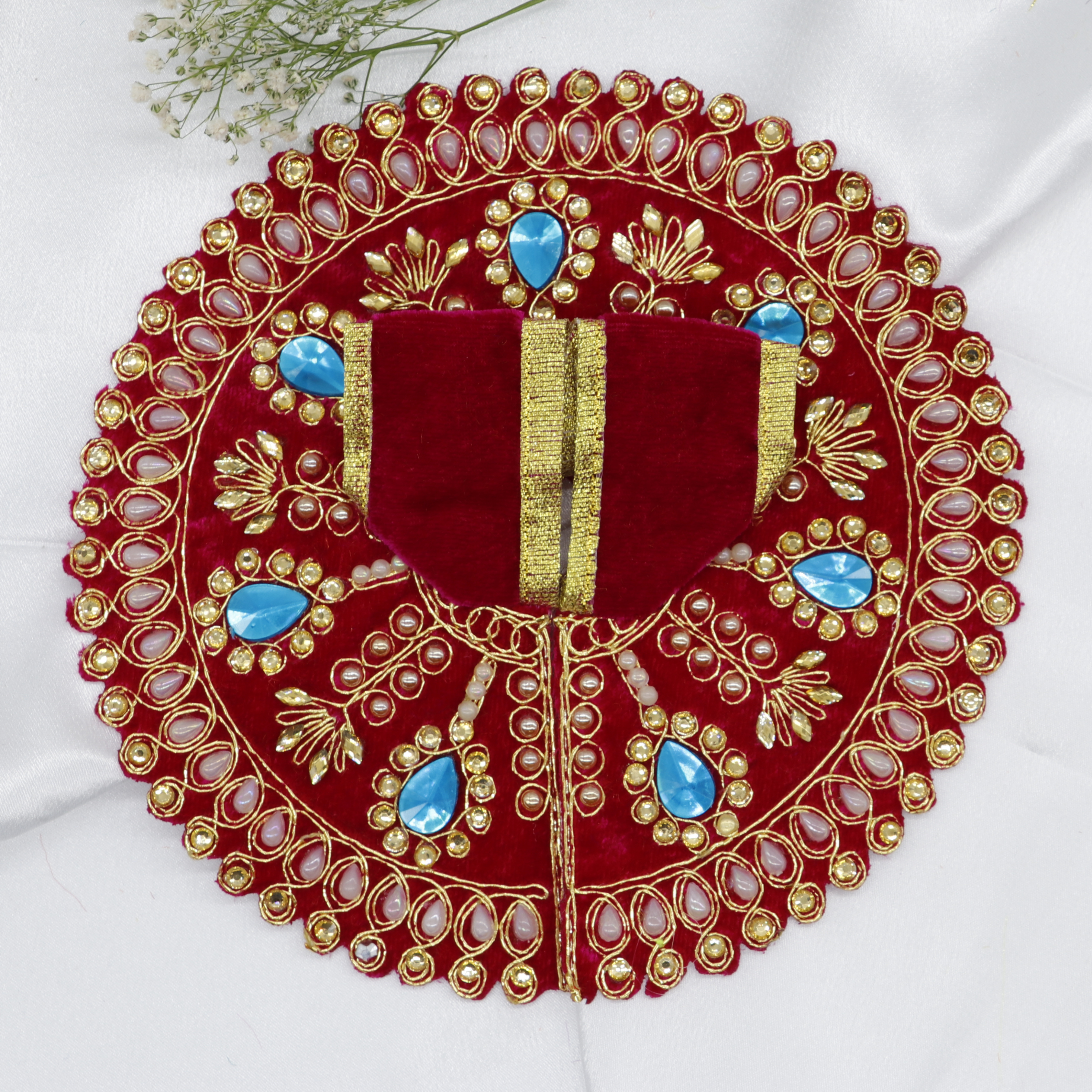 Jhalar Chakra Diamond Work Laddu Gopal Dress