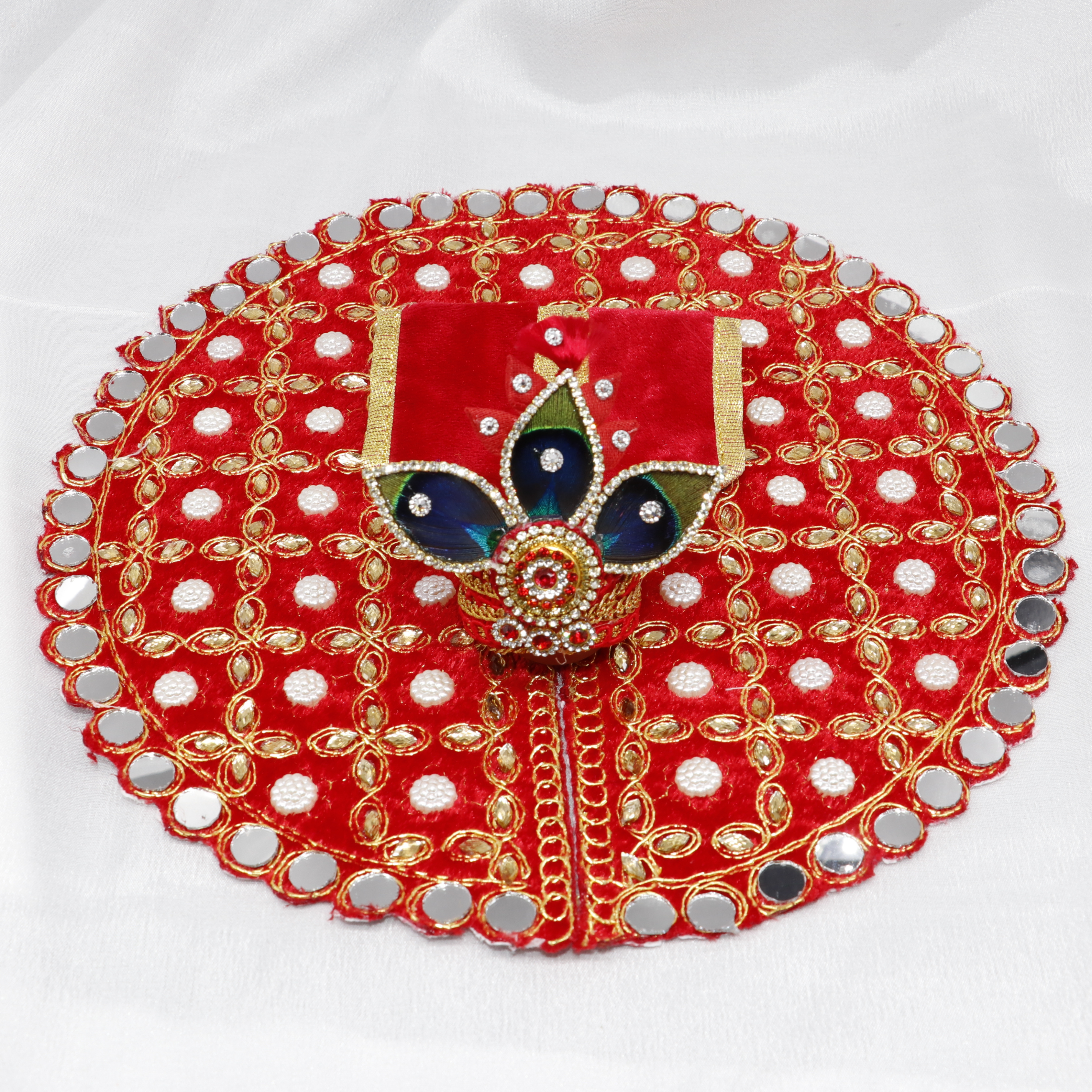 Makhamali Moti Laddu Gopal Dress With Mukut