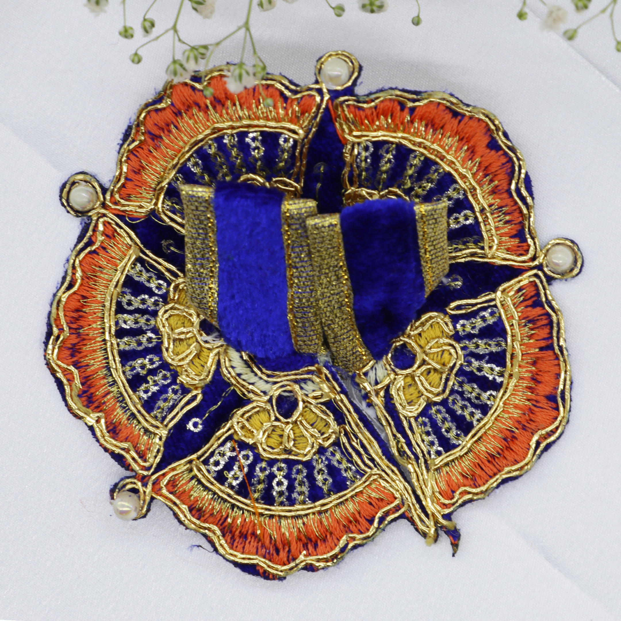 Phool Patti Zari Work Laddu Gopal Dress