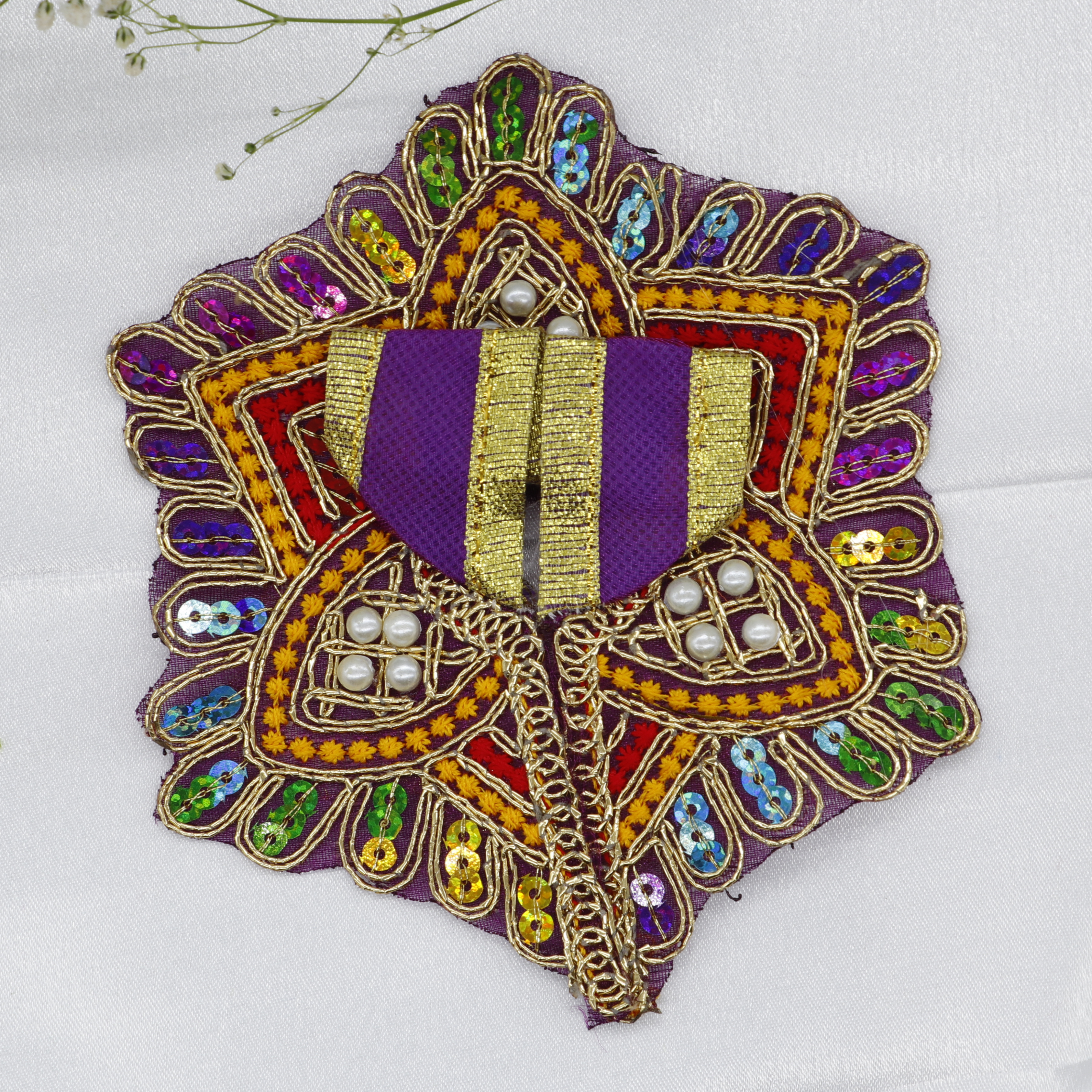 Moti Mandal Design Net Fabric Laddu Gopal Dress