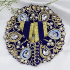 હીરા મોતી વેલ્વેટ બેઝ લાડુ ગોપાલ ડ્રેસ