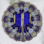 હીરા મોતી વેલ્વેટ બેઝ લાડુ ગોપાલ ડ્રેસ