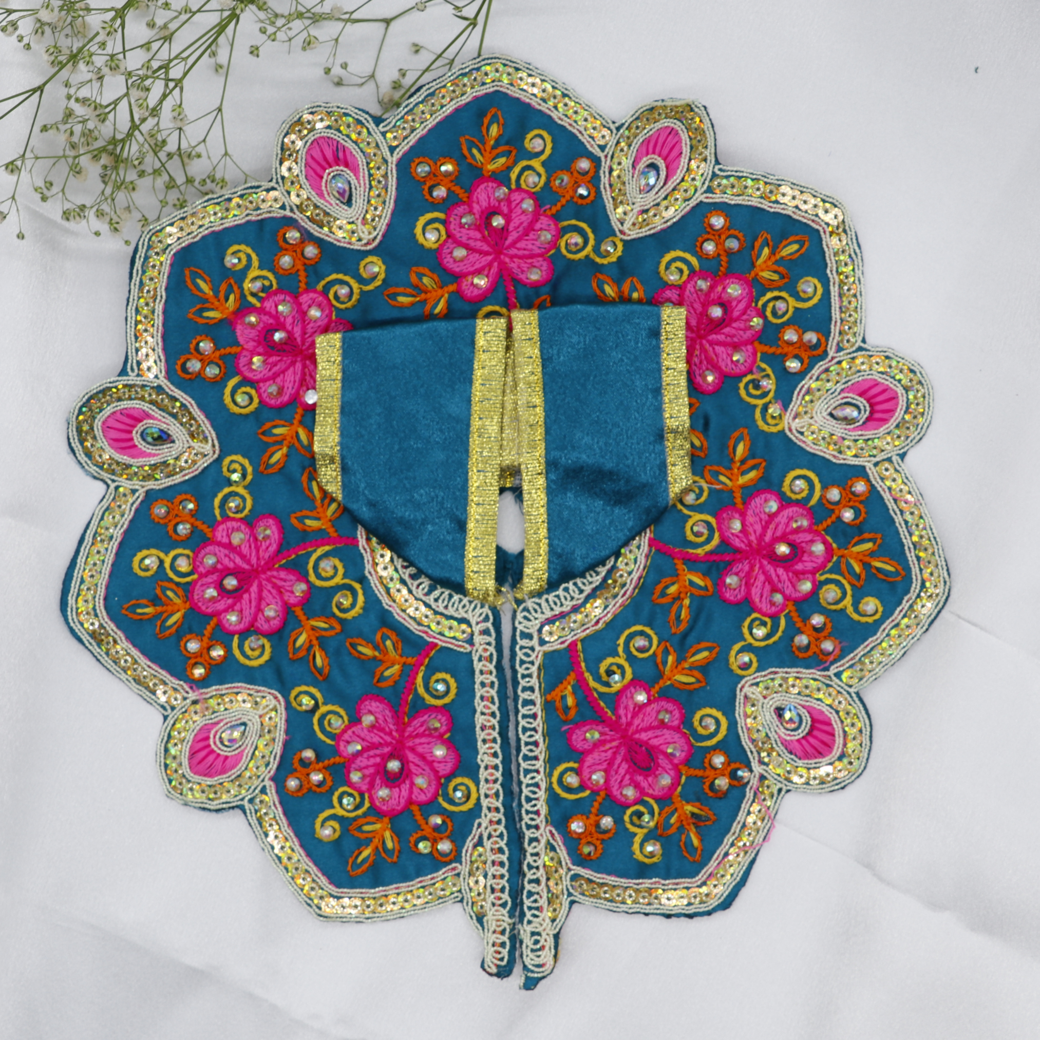 Mayur Rangat Embroidery Laddu Gopal Dress