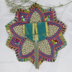 Moti Mandal Design Net Fabric Laddu Gopal Dress