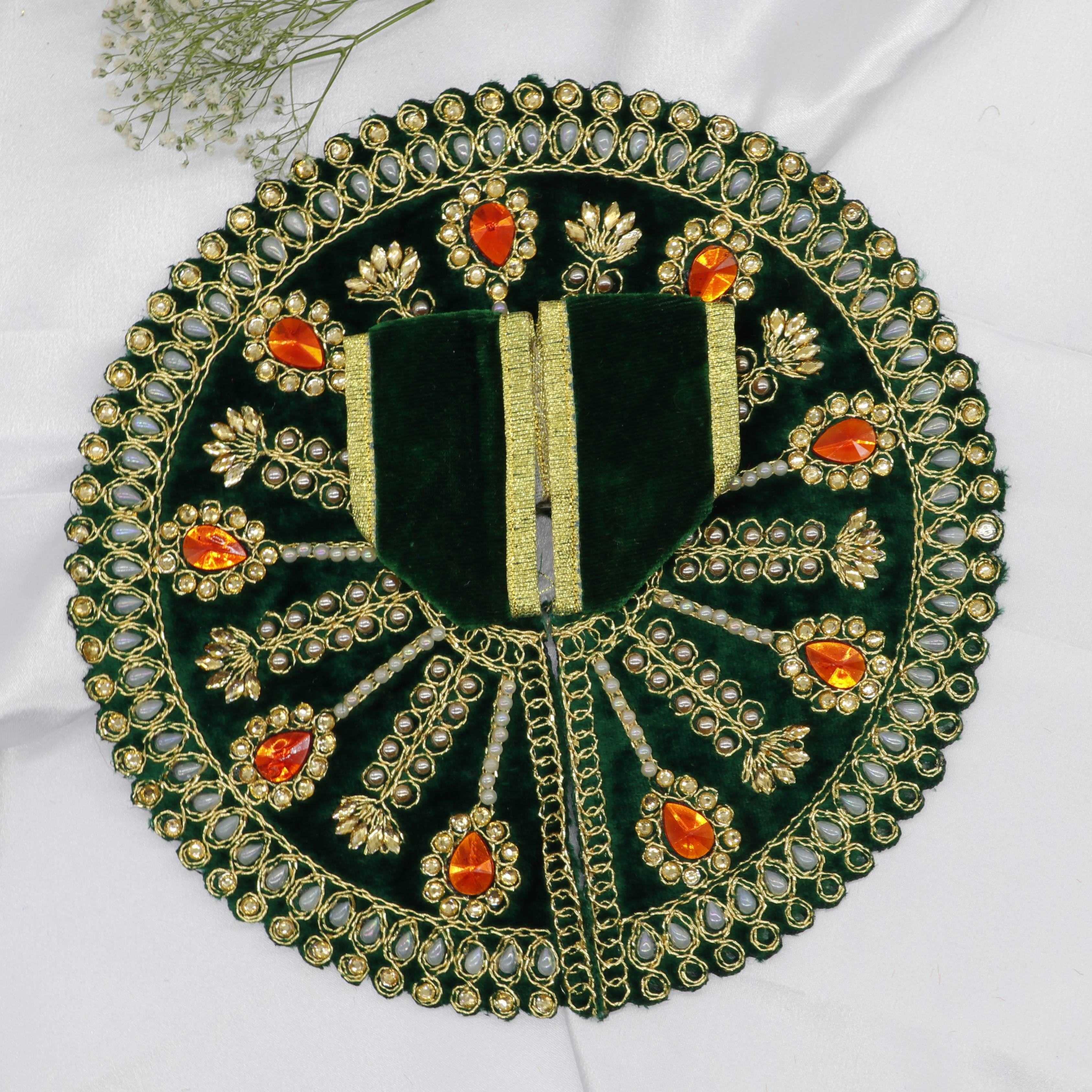 Jhalar Chakra Diamond Work Laddu Gopal Dress