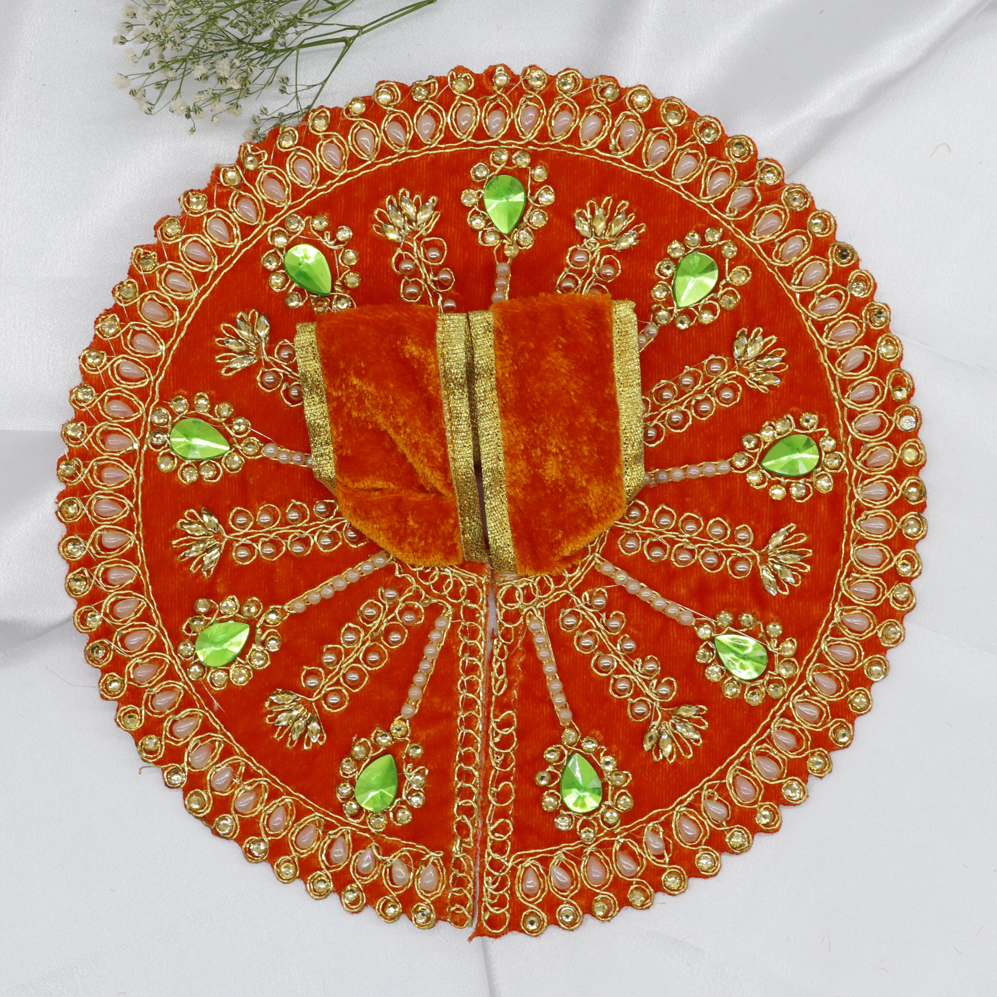 Jhalar Chakra Diamond Work Laddu Gopal Dress