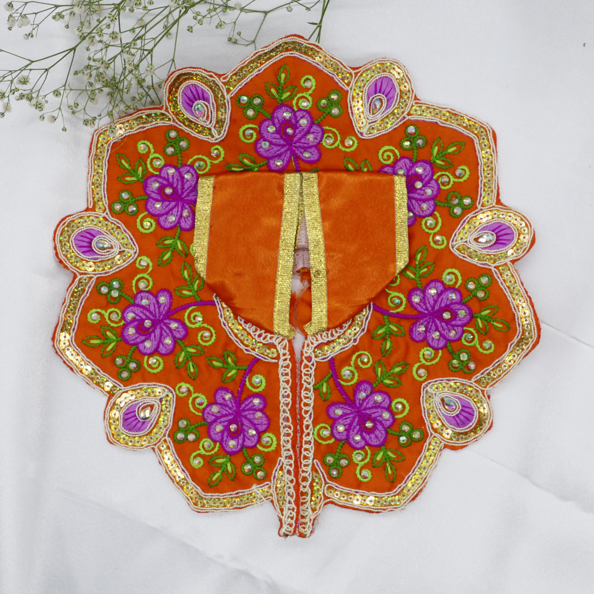 Mayur Rangat Embroidery Laddu Gopal Dress