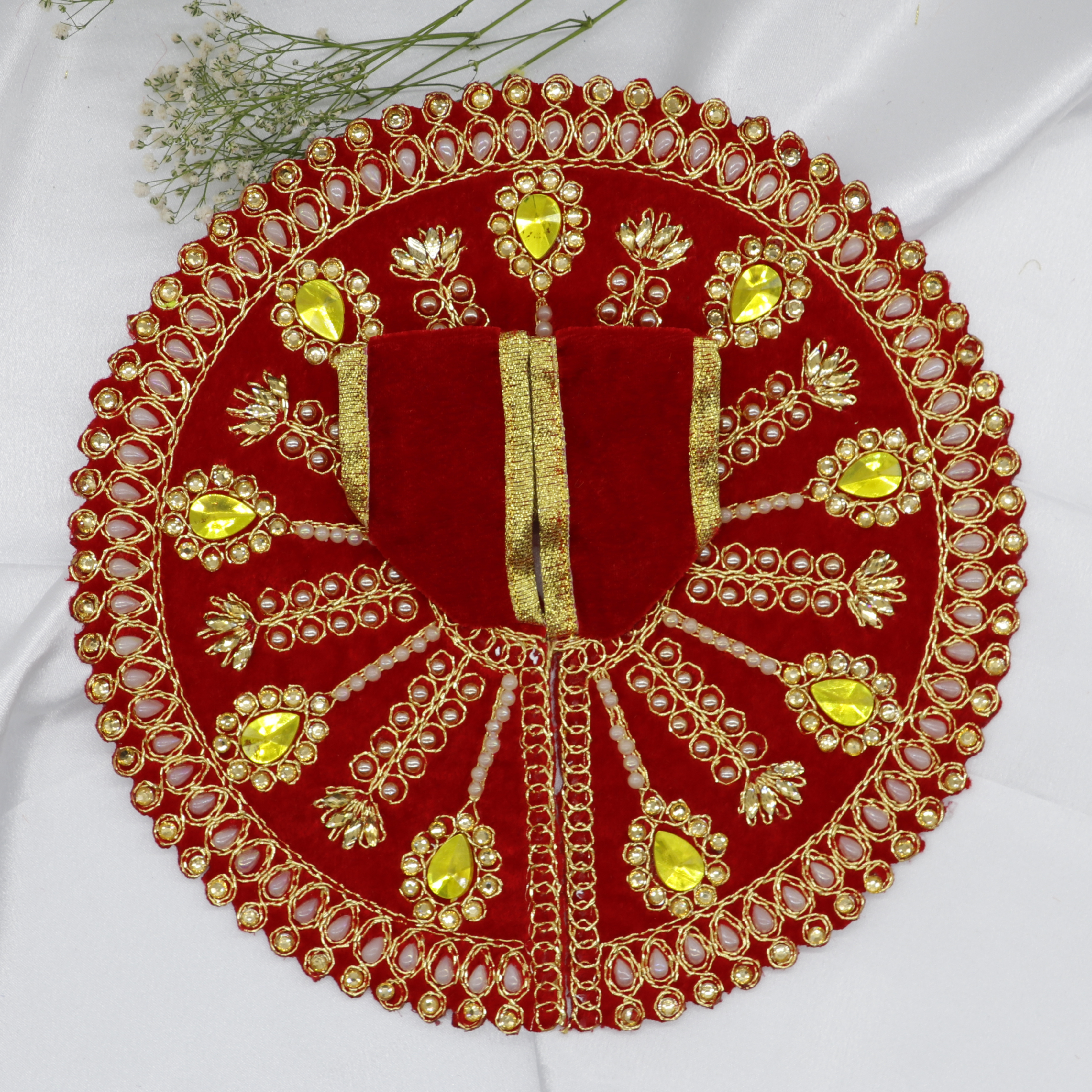Jhalar Chakra Diamond Work Laddu Gopal Dress