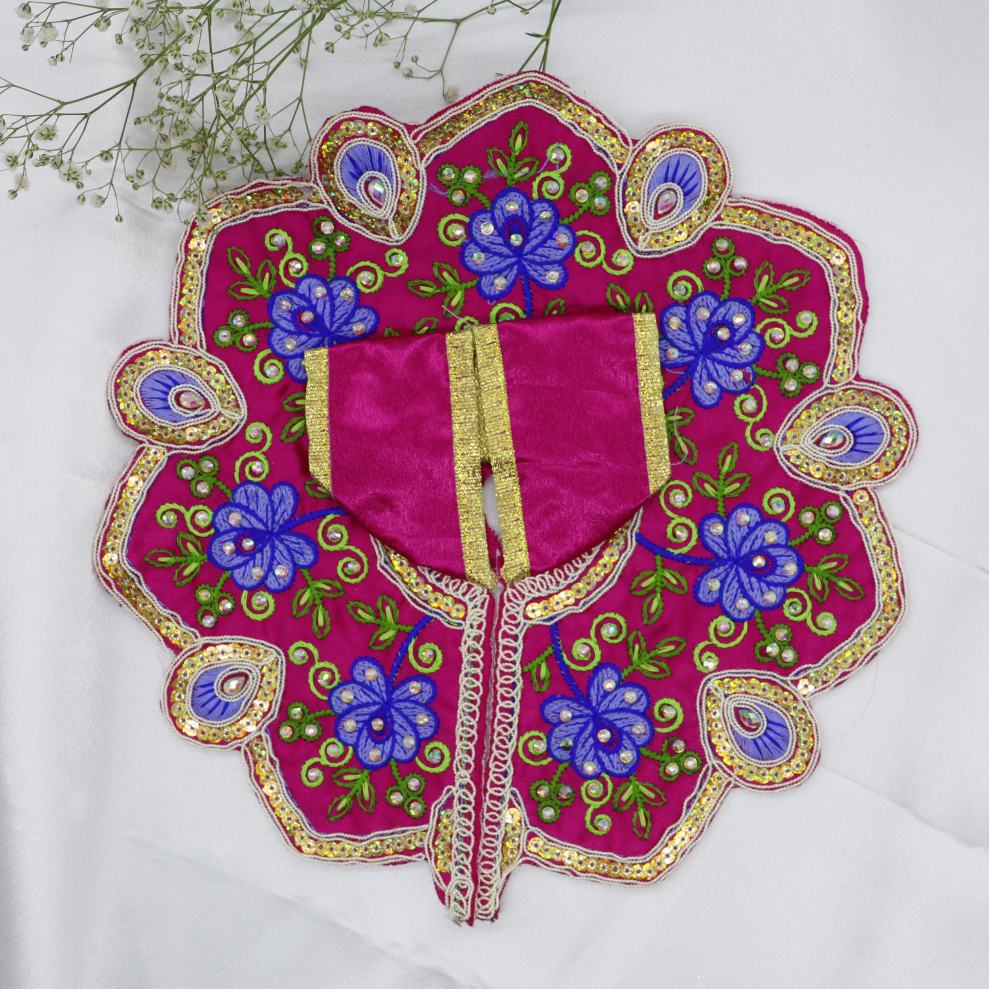 Mayur Rangat Embroidery Laddu Gopal Dress