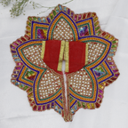 Moti Mandal Design Net Fabric Laddu Gopal Dress