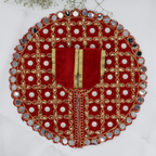 Makhmali Moti Mirror Work Laddu Gopal Dress