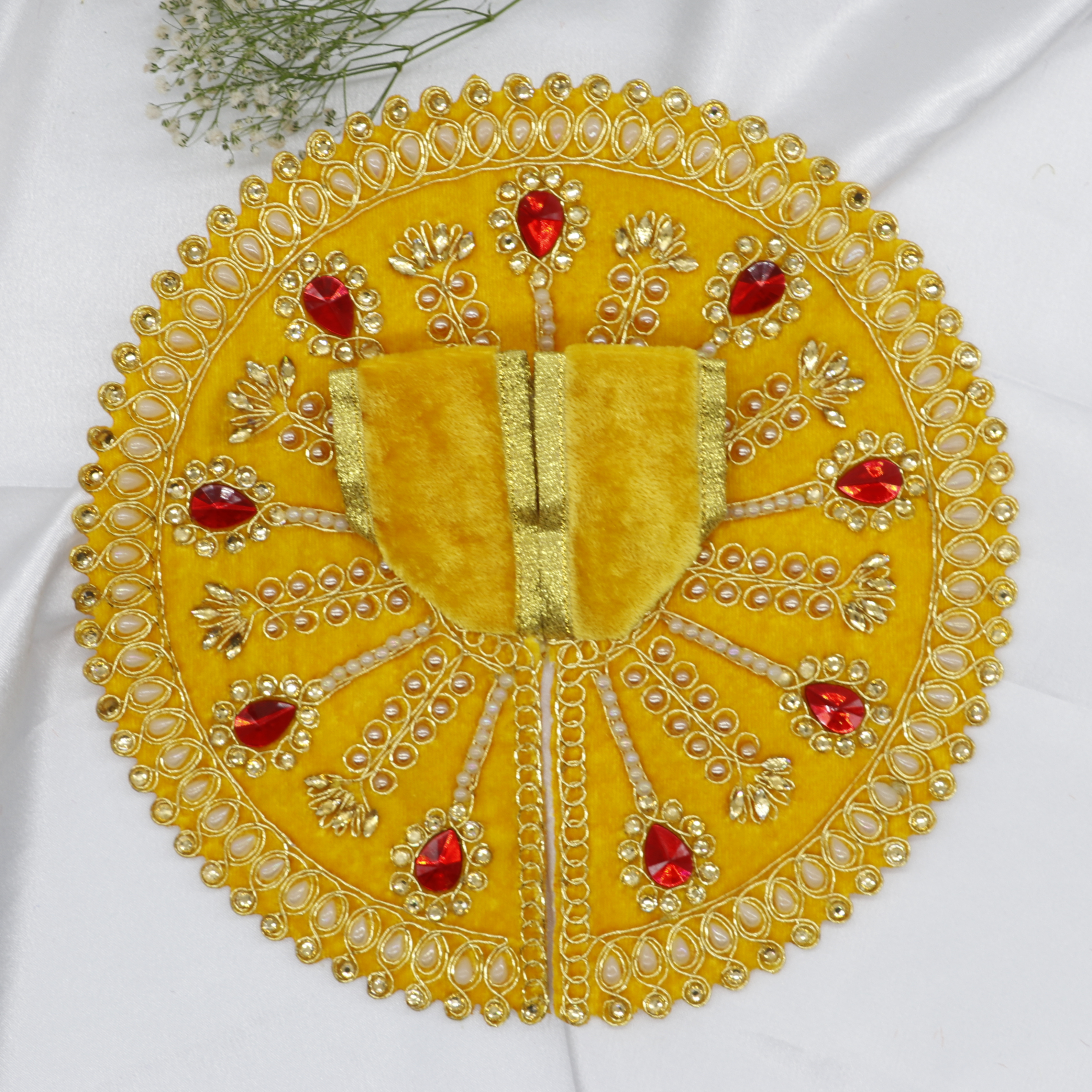 Jhalar Chakra Diamond Work Laddu Gopal Dress