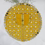 Makhmali Moti Mirror Work Laddu Gopal Dress