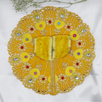 હીરા મોતી વેલ્વેટ બેઝ લાડુ ગોપાલ ડ્રેસ