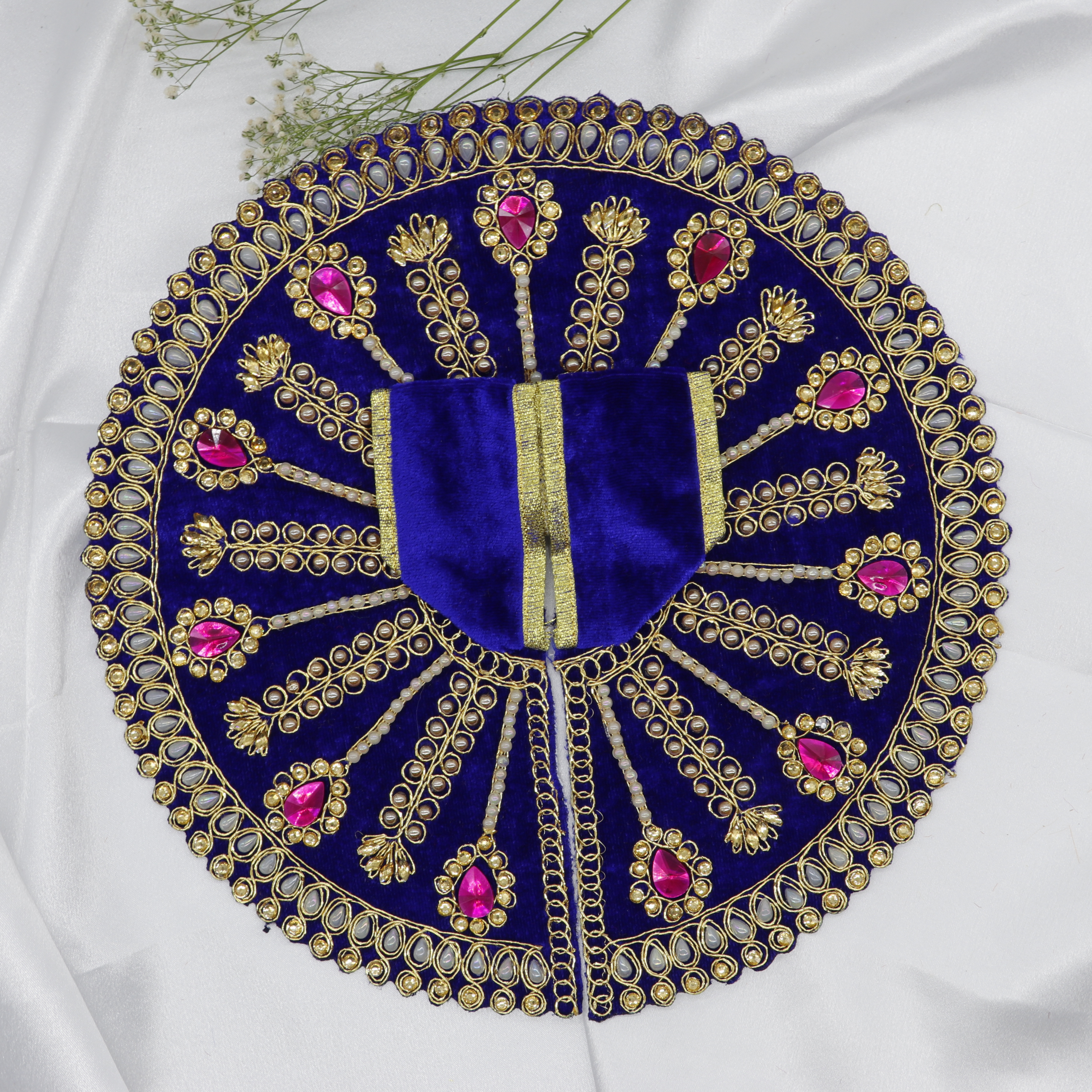 Jhalar Chakra Diamond Work Laddu Gopal Dress