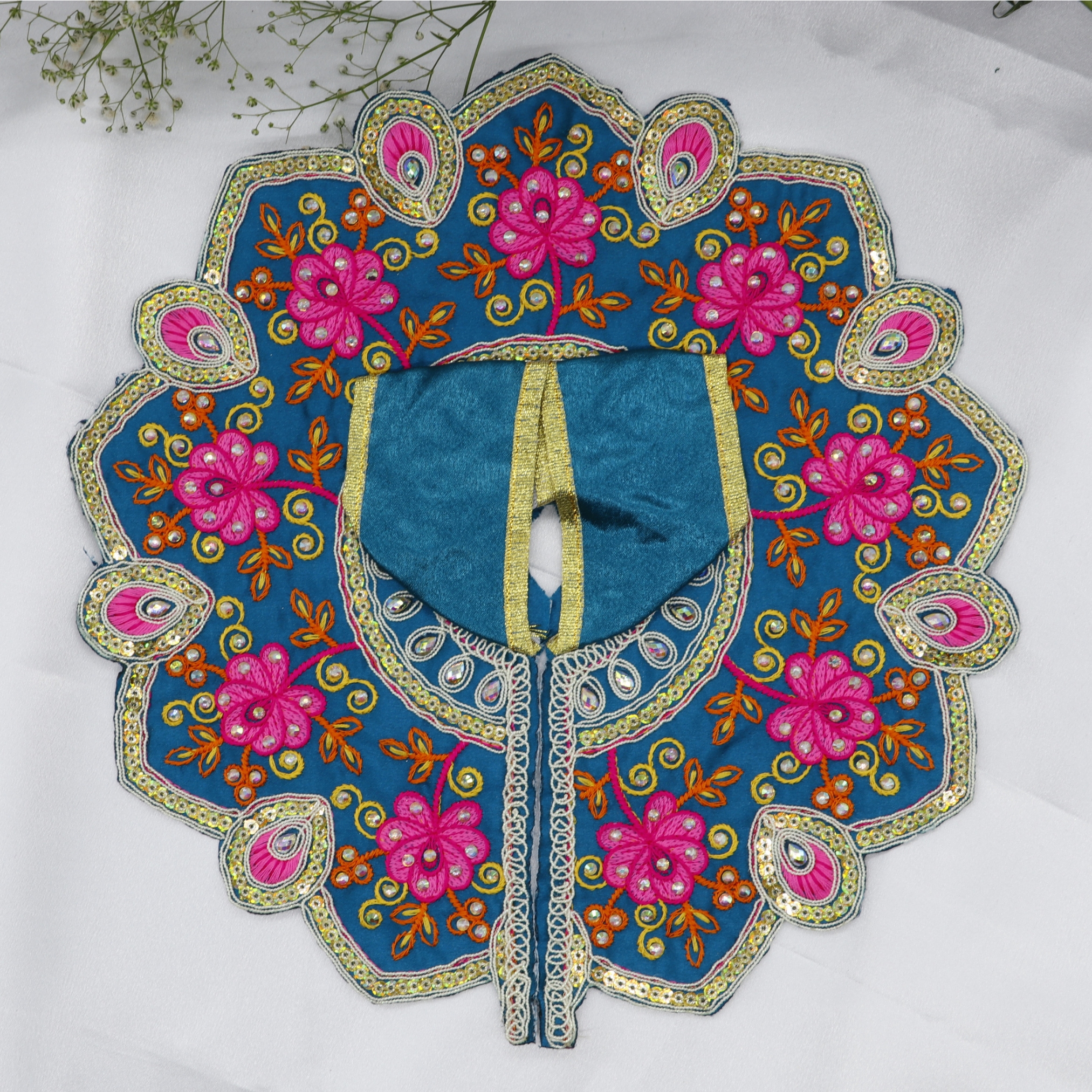 Mayur Rangat Embroidery Laddu Gopal Dress