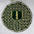 Makhmali Moti Mirror Work Laddu Gopal Dress