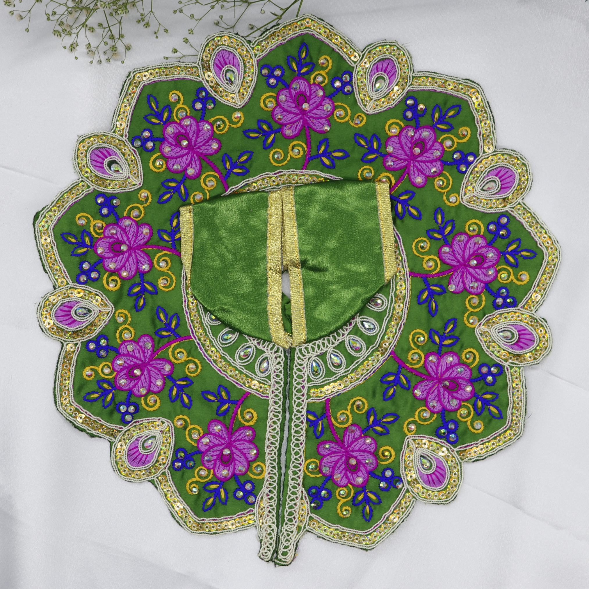 Mayur Rangat Embroidery Laddu Gopal Dress