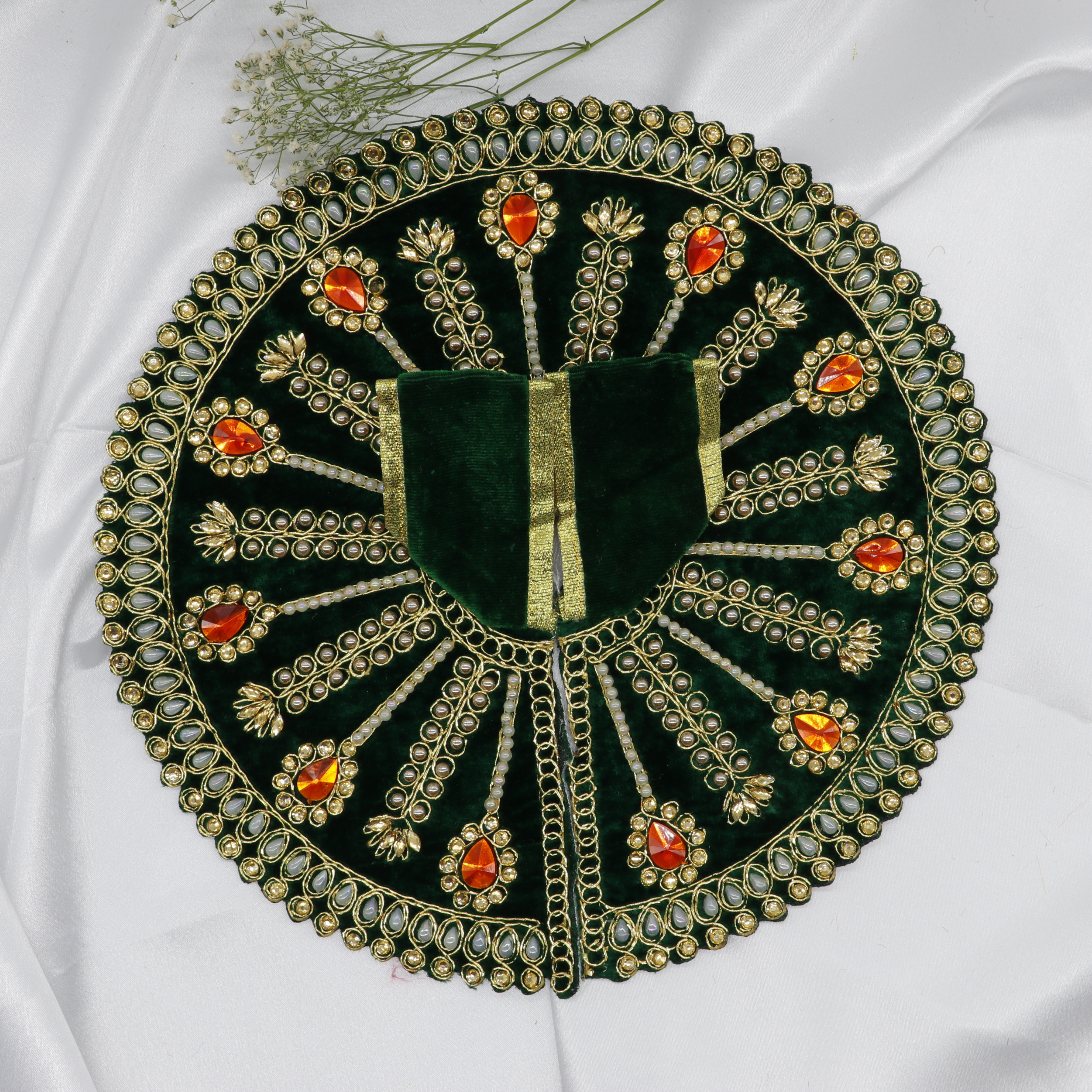 Jhalar Chakra Diamond Work Laddu Gopal Dress