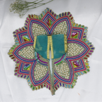 Moti Mandal Design Net Fabric Laddu Gopal Dress