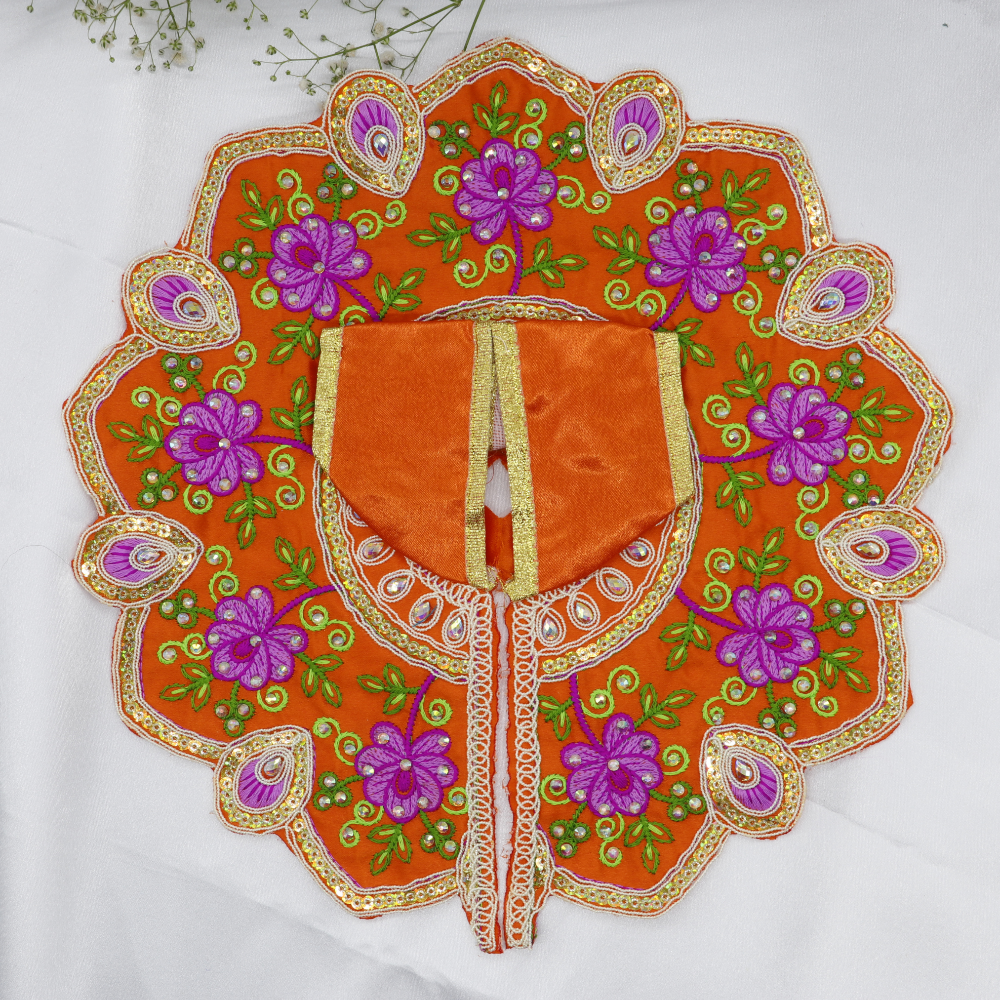 Mayur Rangat Embroidery Laddu Gopal Dress