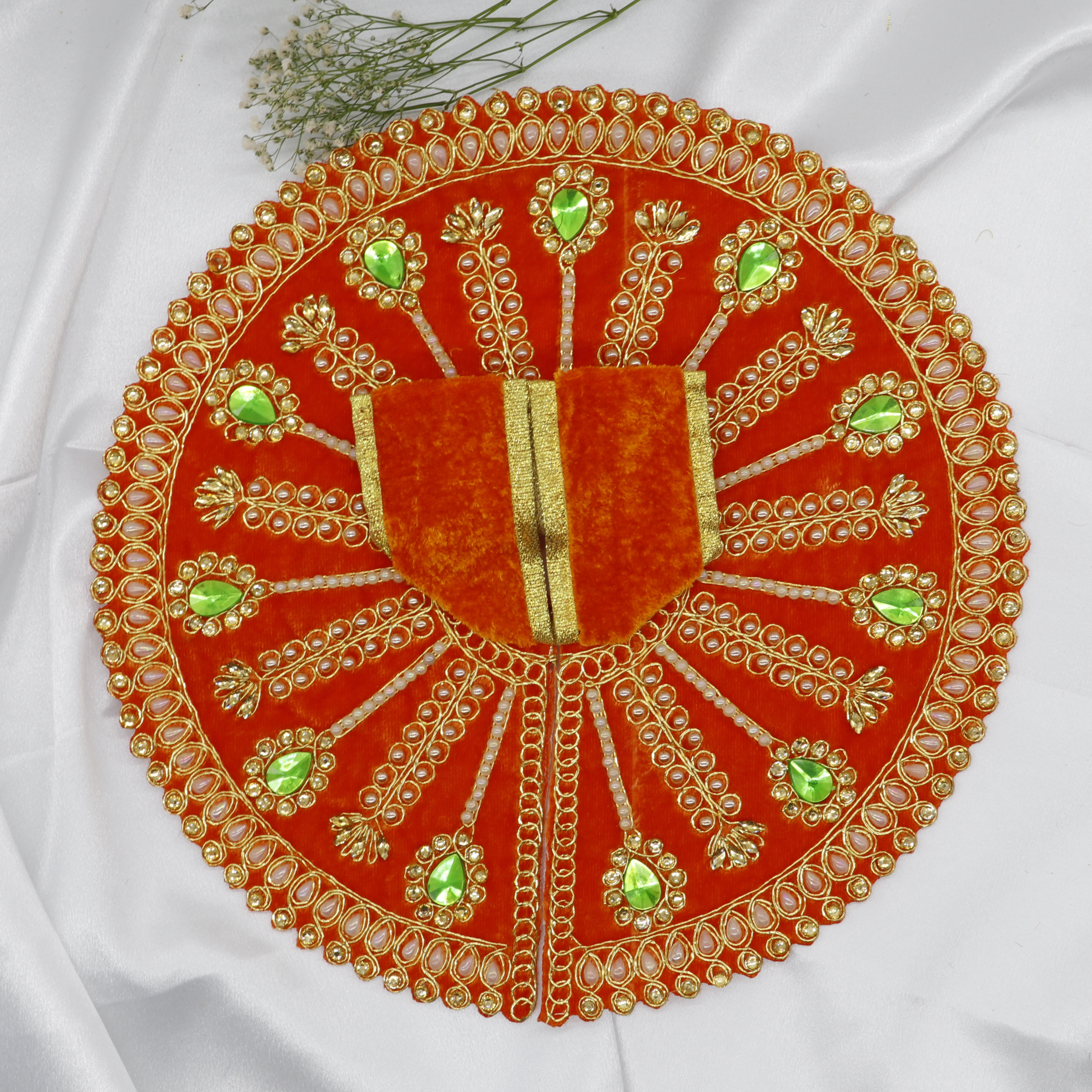 Jhalar Chakra Diamond Work Laddu Gopal Dress