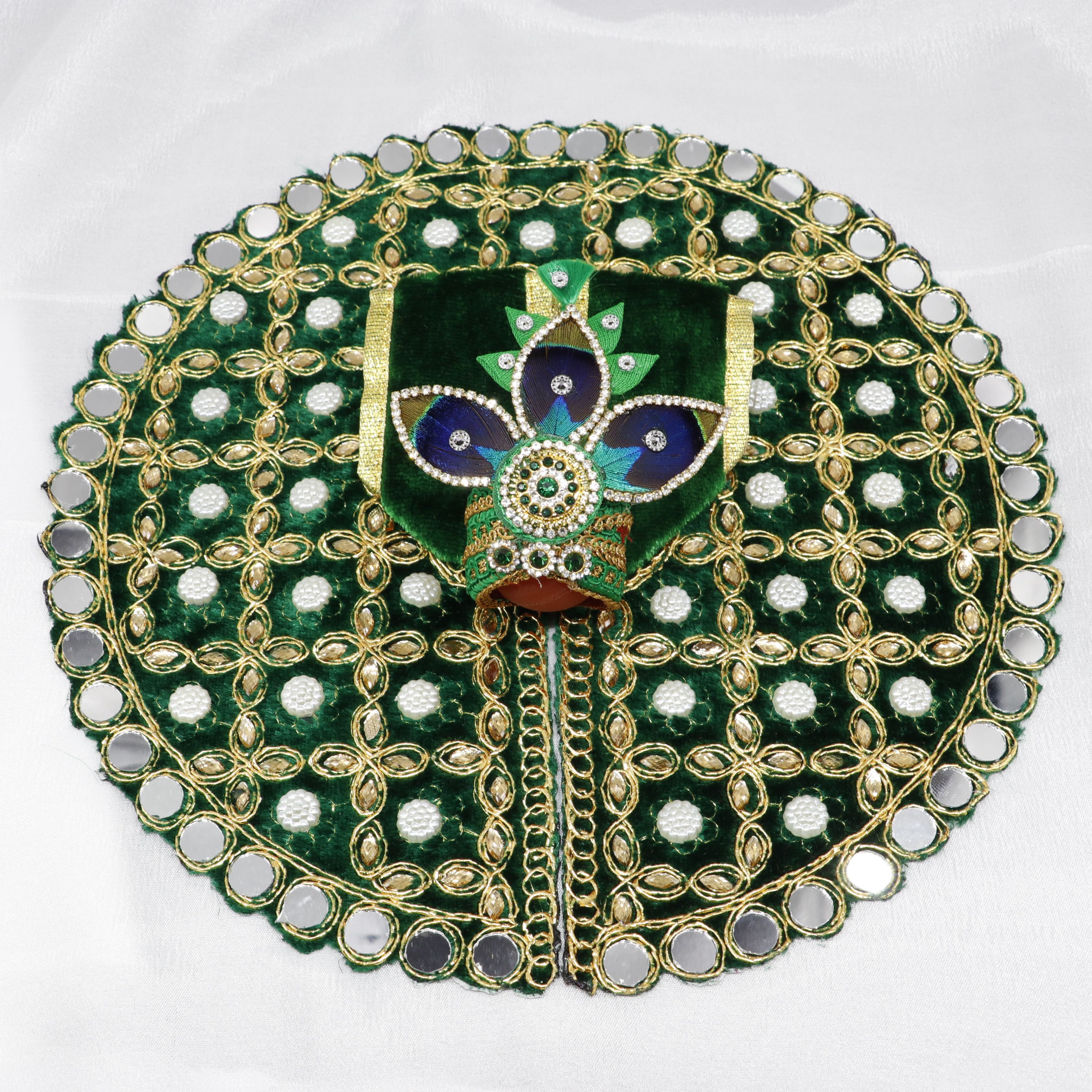 Makhamali Moti Laddu Gopal Dress With Mukut