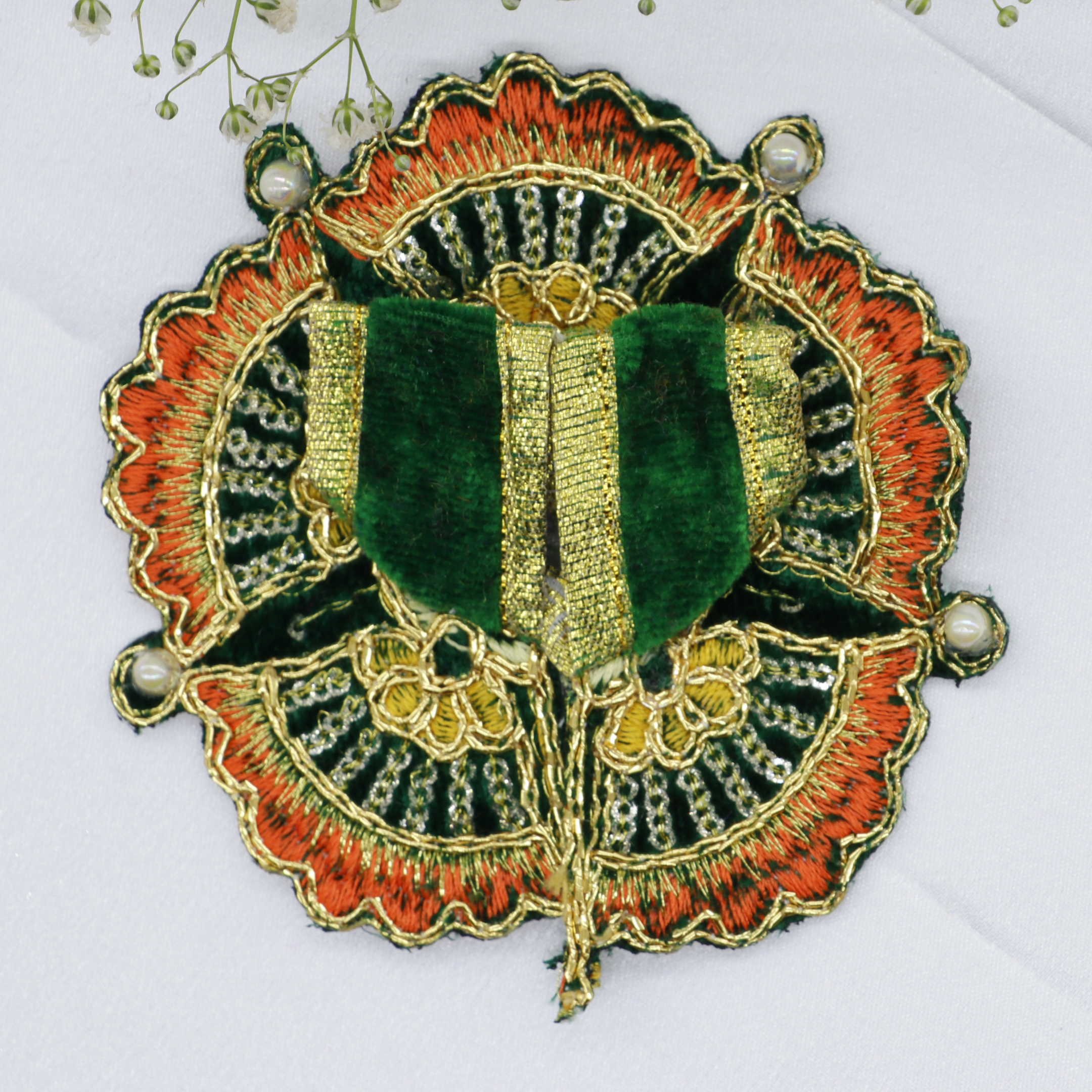 Phool Patti Zari Work Laddu Gopal Dress