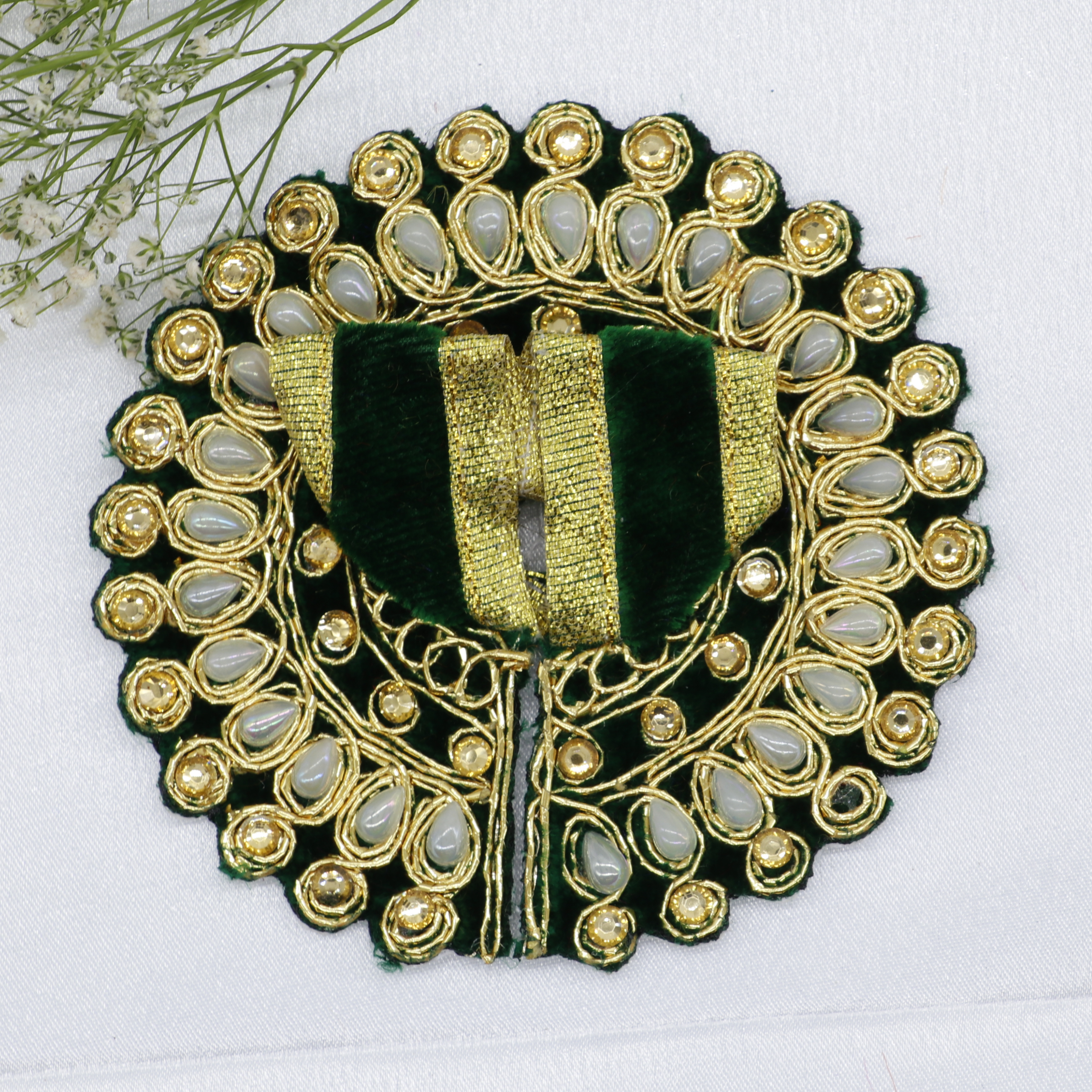 Jhalar Chakra Diamond Work Laddu Gopal Dress