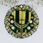 Makhmali Moti Mirror Work Laddu Gopal Dress